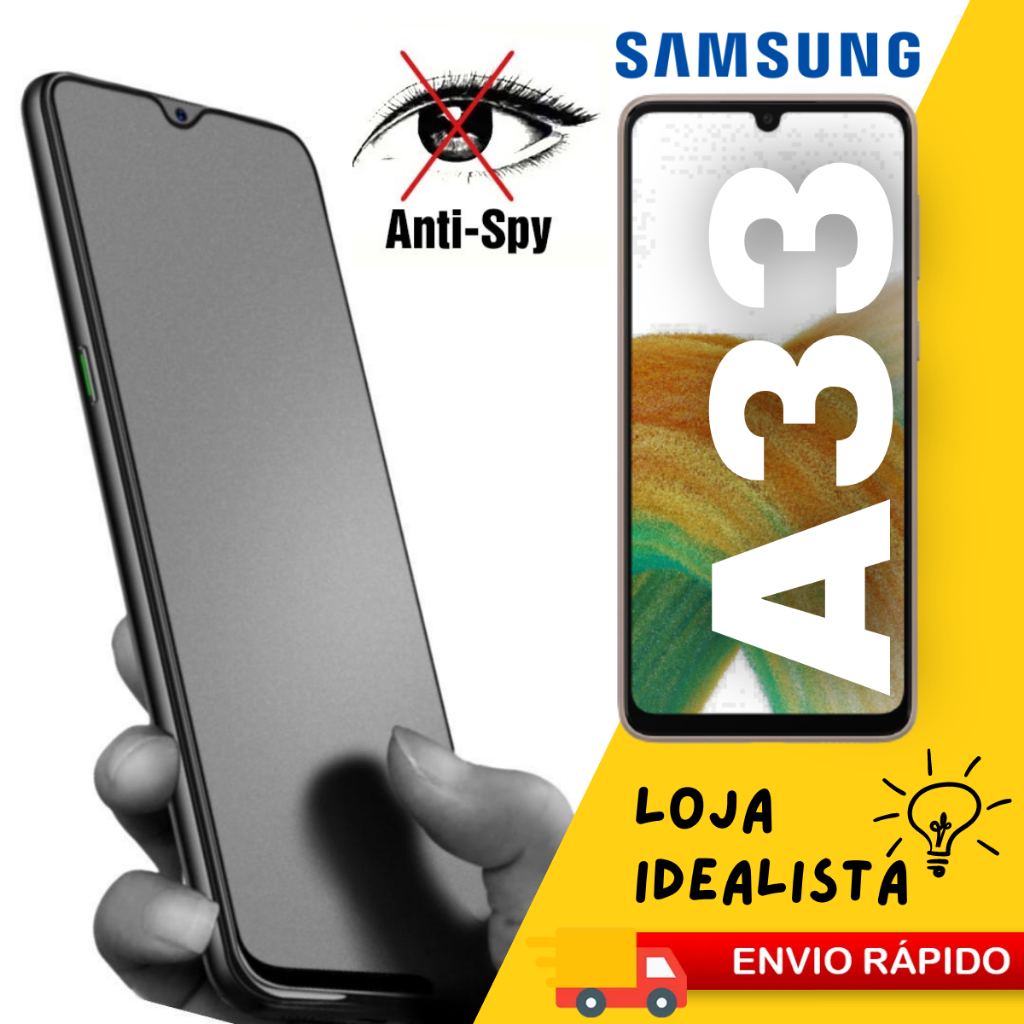 Película Cerâmica Fosca Privacidade 9D 3D P/ Samsung Galaxy A33 5G Matte Anti-Spy Envio Rapido