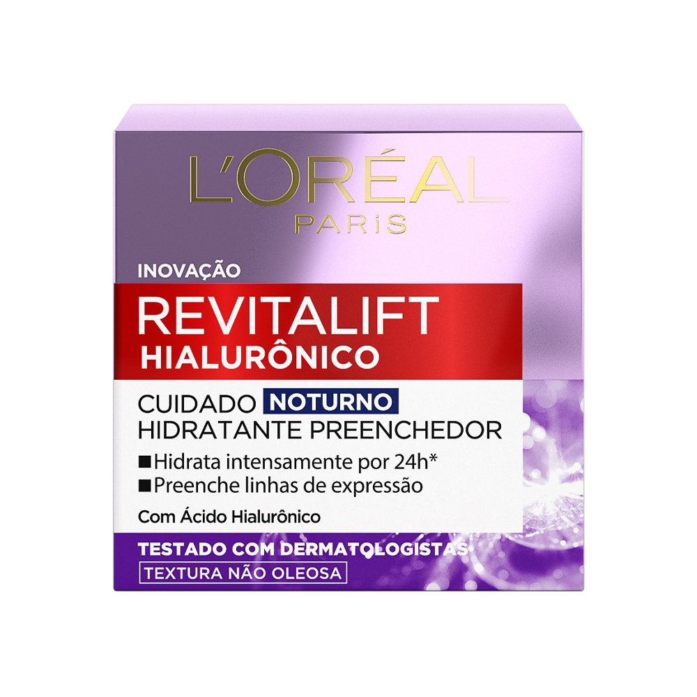 Creme Hidratante Loreal Paris Revitalift Hialurônico Noite em Oferta na Shopee