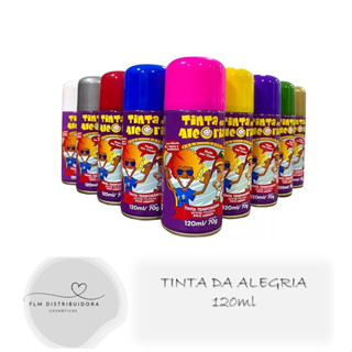 Tinta da Alegria Spray Temporária para Cabelos - Tubo c/ 120 ml