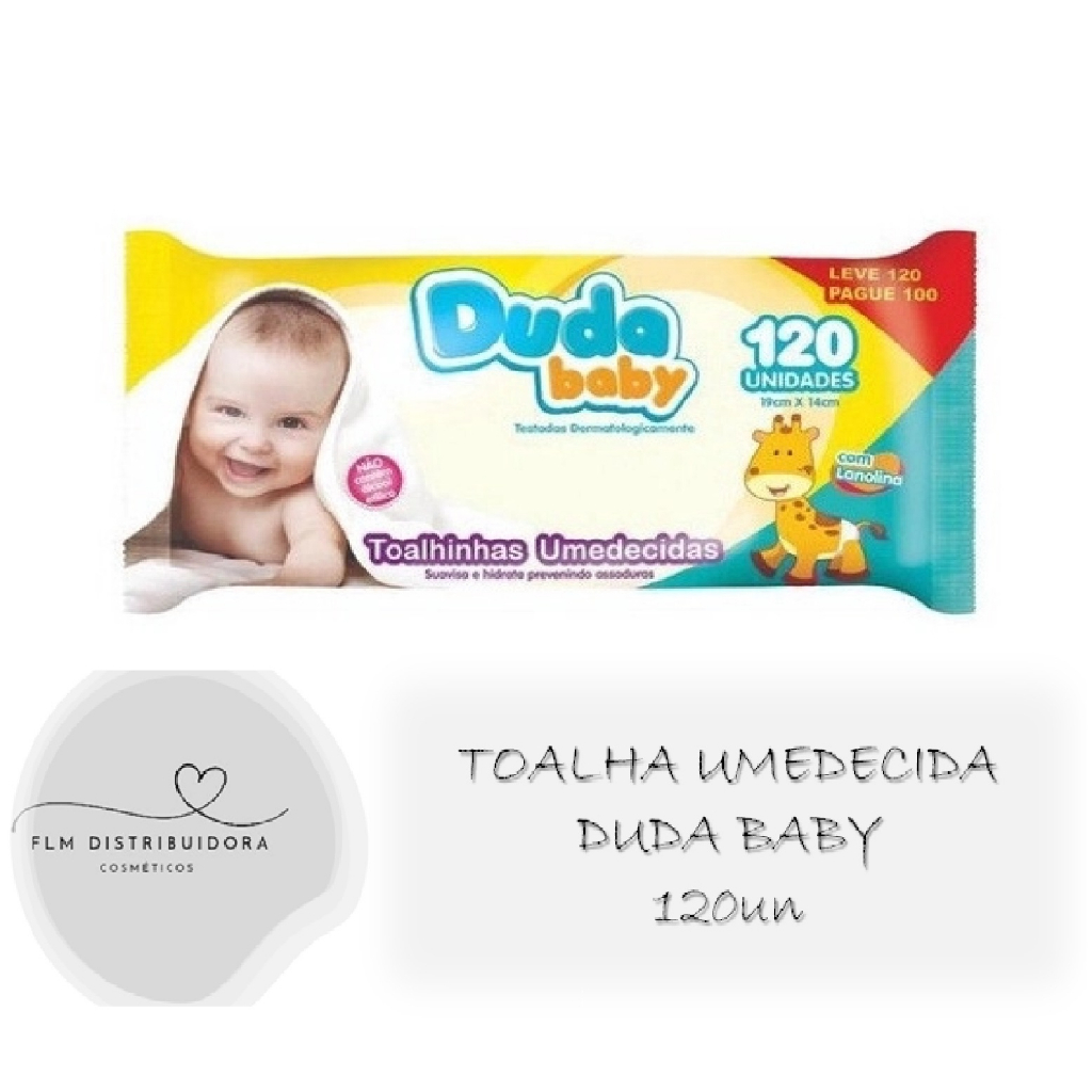 Toalha Umedecida Duda Baby (pacote com 120 tolhinhas)