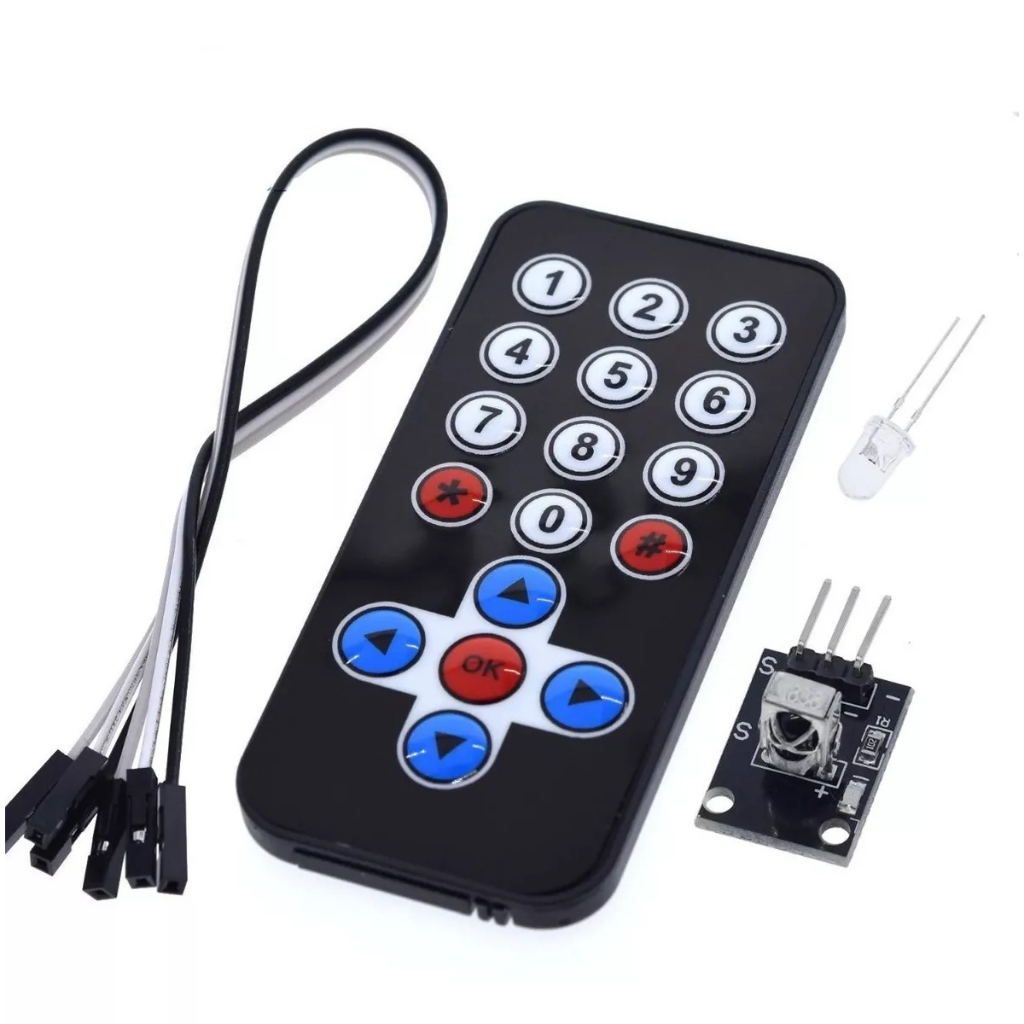 Kit Controle Remoto Ir + Receptor + Cabos Para Arduino E Pic [ Código 272 ]