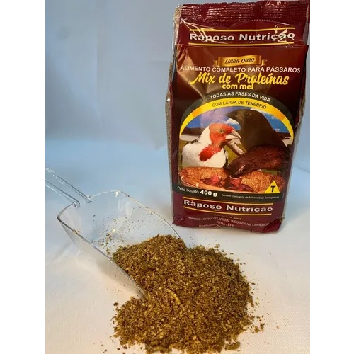 1 Unid Ração Mix de proteína 400g - Raposo Nutrição