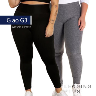 Calça Legging Plus Size Ideal para o Dia a Dia, Academia e Fitness - Cós Alto - Não Transparente