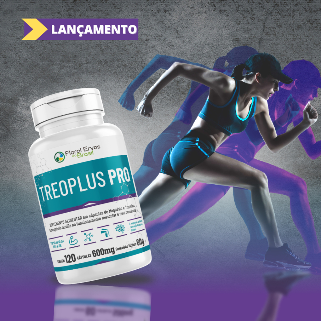 TreoPlus Pro 600mg 120 Cápsulas Magnésio L Treonato + DiMalato + Bisglicinato + Cloreto e Quelato