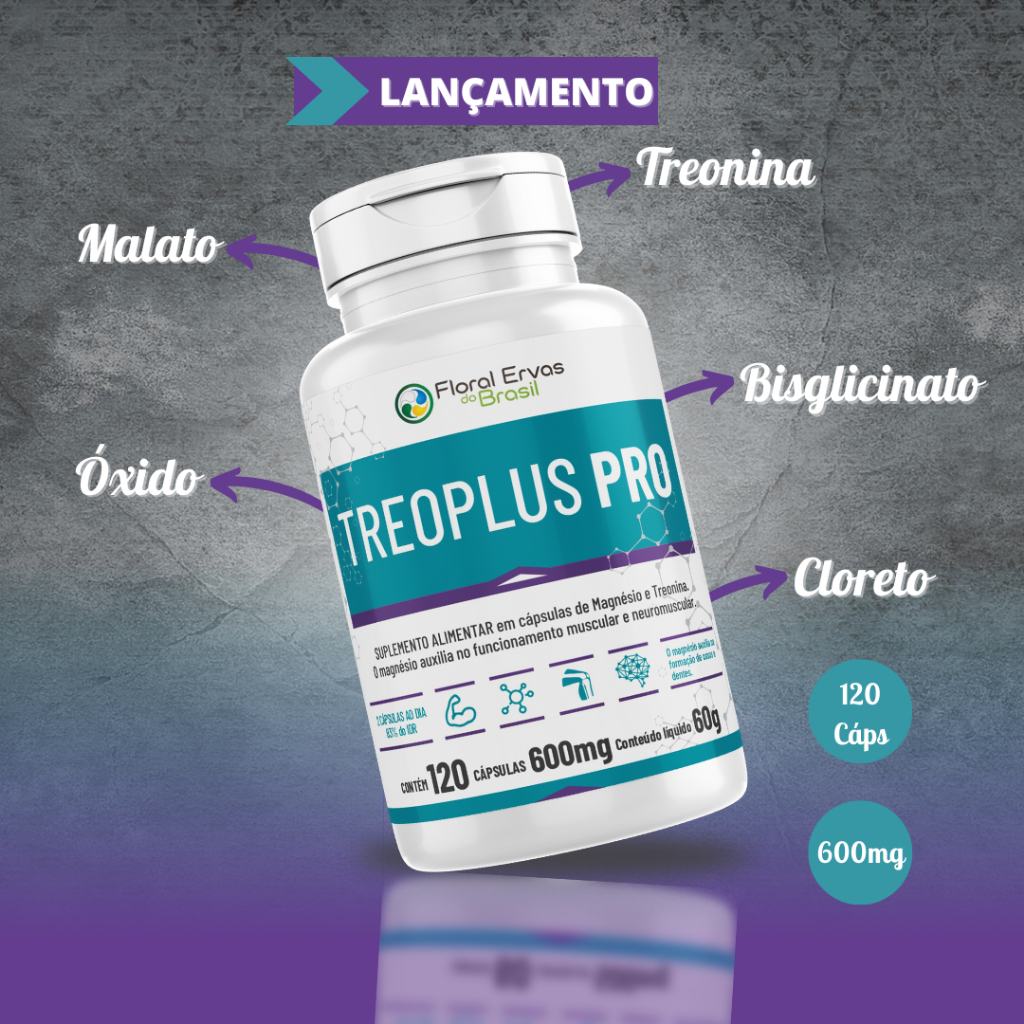 Magnésio Treonato Trooplus pro Dimalato + Cloreto + Bisglicinato+ Oxido de Magnesio e Treonina