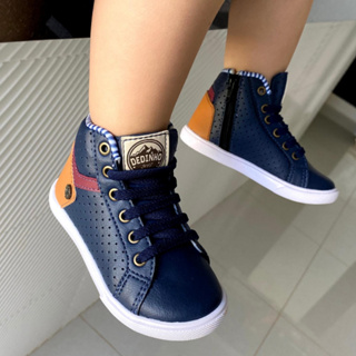Tênis Infantil Masculino Tenis Botinha Infantil Menino Sapatenis Casual Confortável em Oferta na Shopee