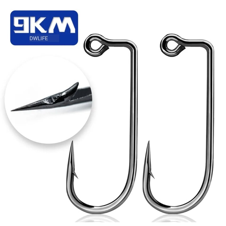 Anzol para jig head isca artificial marca 9k pesca soft robalo tucunaré traíra dourado afiado reforçado