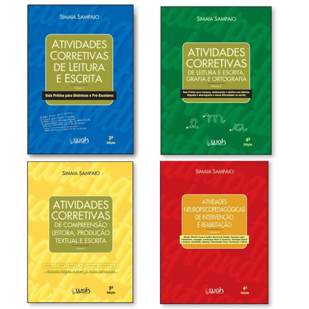 Coleção Atividades corretivas da Simaia Sampaio 4 volumes