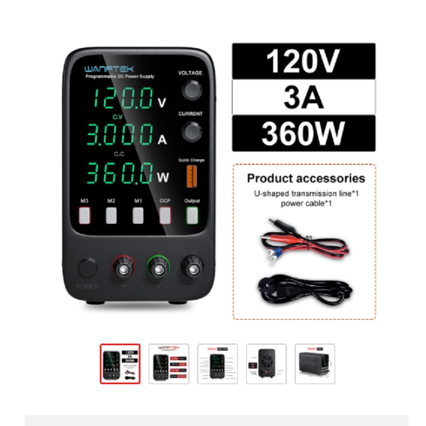 Fonte Bancada Digital 120v 3a 360w Wanptek Aps1203h - 4 Dig