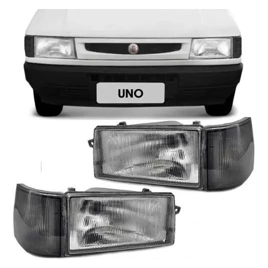 Par Farol VIDRO + Pisca Fume Uno 91 A 96 97 98 99 2000 A 04