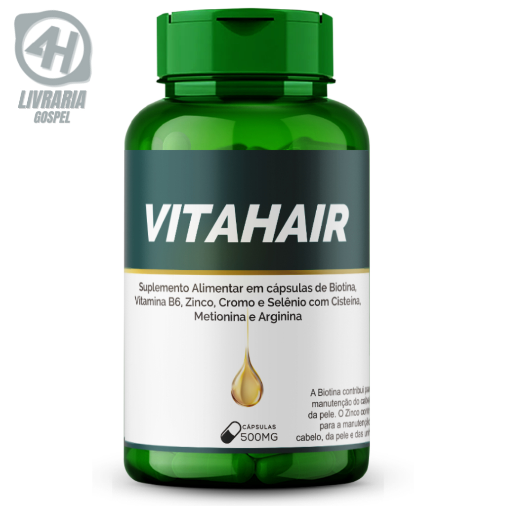 Vita Hair Biotina 500mg Bio Vittas 60 Cápsulas