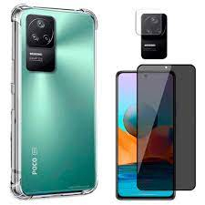 Kit 3X1 Xiaomi Poco F4 5G - Película Privacidade Ceramica 9D + Capa Transparente TPU +  Pel Camera em Oferta na Shopee