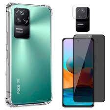 Kit 3X1 Xiaomi Poco F4 5G - Película Privacidade Ceramica 9D + Capa Transparente TPU +  Pel Camera em Oferta na Shopee