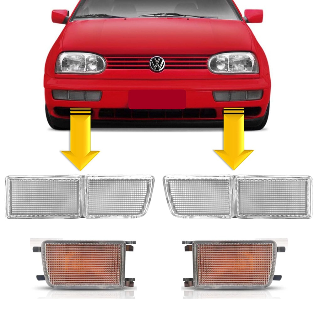 KIT Lanterna Dianteira Pisca e Defletor Golf Alemão 1994 1995 1996 1997 1998