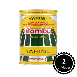 Kit 2 Latas Pasta de Gergelim Tahine Istambul 500g em Oferta na Shopee