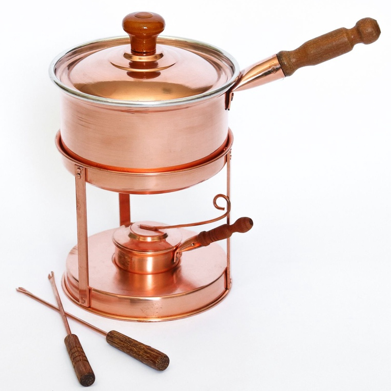 fondue kit de Cobre Puro Completo panela fondue