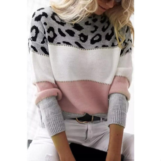 Blusa de Frio Suéter Onça Animal Print Manga Longa Inverno em Oferta na Shopee
