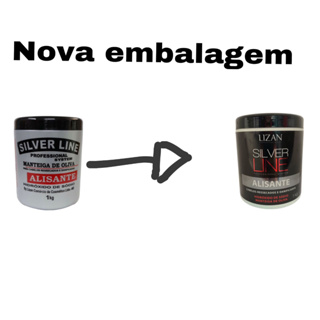 creme alisante profissional silver line 1kg NOVA EMBALAZE em Oferta na Shopee