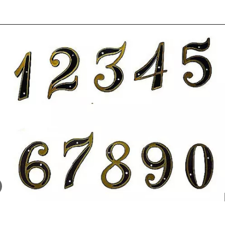 Numero e letra endereço Residencial Casa Comercio De Plástico Colonial Dourado 0 à 9 Emave A B C