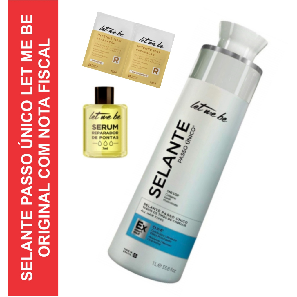 Let Me Be - Selante Passo Único Semi Definitiva - Litro + Óleo + Sache em Oferta na Shopee