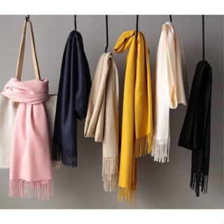 Cachecol Pashmina Lenço V038 Unissex femenino e Masculino Lisa de poliester de 230g com franjas Muito Confortável e Fino em Oferta na Shopee