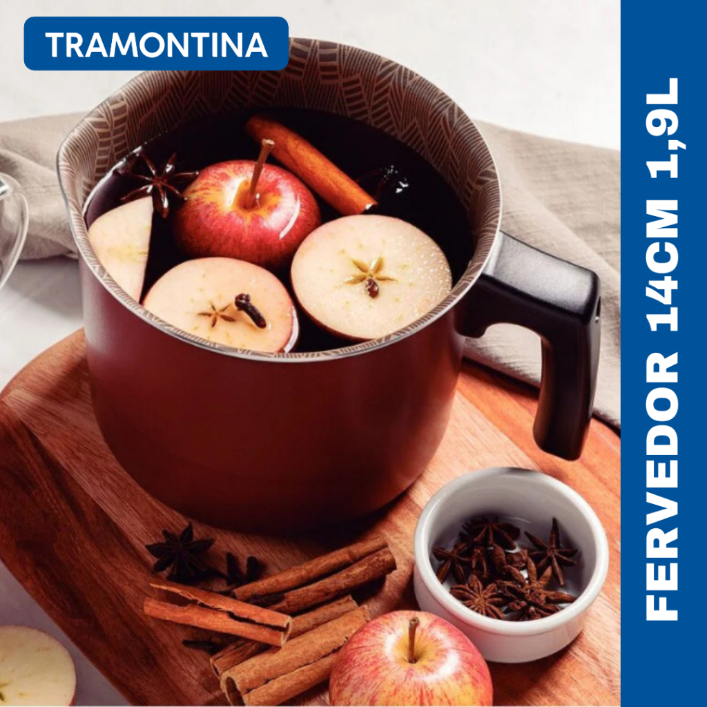 Leiteira Fervedor Caneco Tramontina Antiaderente Starflon Paris Canecão Aluminio 14cm 1,9 Litros em Oferta na Shopee