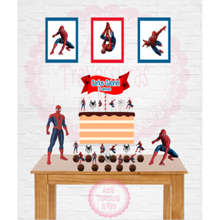 Kit Festa em Casa Homem Aranha / Spider Man - Só um bolinho - Montamos Todos os Temas (Nos pergunte pelo chat!)