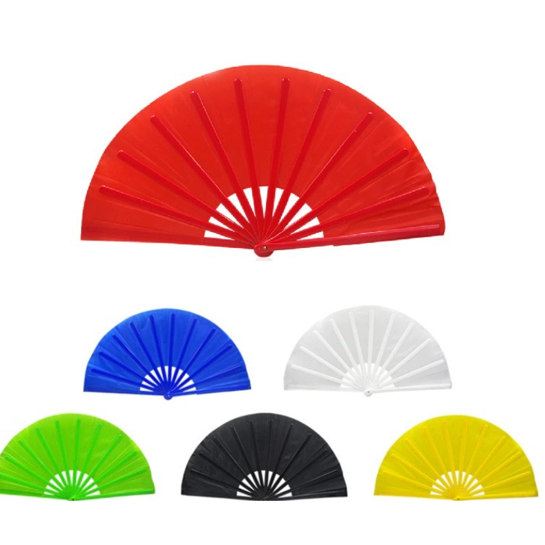 6 pcs Leque Oriental Grande Dança Kung Fu Tai Chi Chuan Liso