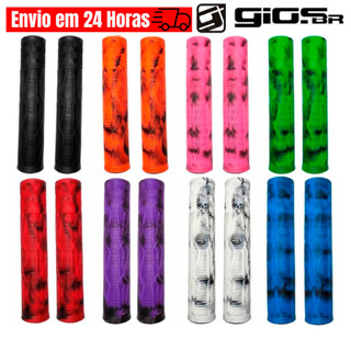 Manopla Punho Gios Bmx Free Ride DH Wheeling Grau 165mm Grande Sem Flange Par