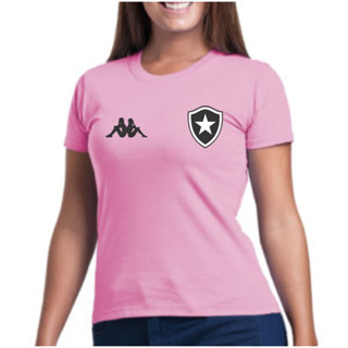 Camiseta Botafogo baby look rosa bb