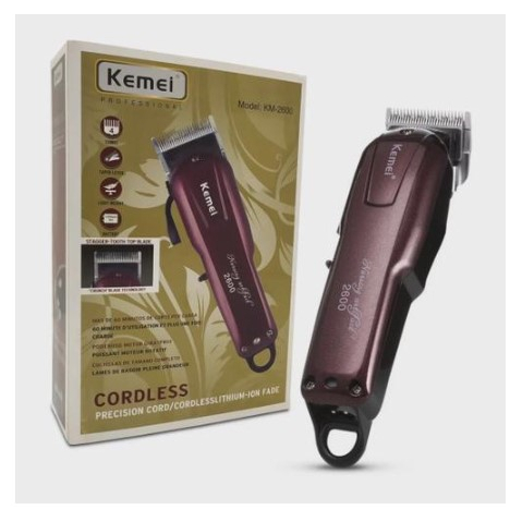 maquina de cortar cabelo sem fio original Bordo bivolt 100V/240V kemei Km-2600 profissional