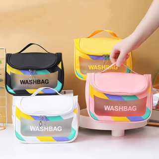 Necessário Organizador Viagem Bolsa Impermeável De Maquiagem Transparente Portátil Flip