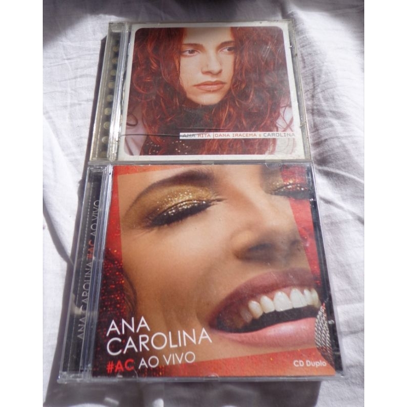 Ana Carolina Joana Iracema e Carolina cd simples e Ana Carolina #AC ao vivo cd duplo usados