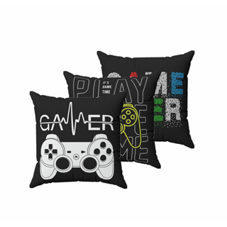 Kit 3 almofadas gamer cheias - Presente - Decoração - Quarto - MD1530 em Oferta na Shopee