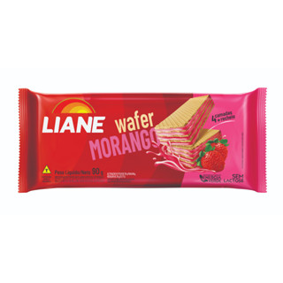 WAFER MORANGO LIANE 90g ZERO LEITE | Sem Lactose | Vegano | APLV | Produto Seguro