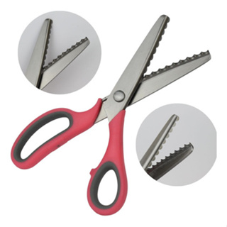 Tesoura De Picotar Escalope Ondulada Tecido Papel Couro  ( ROSA ) em Oferta na Shopee