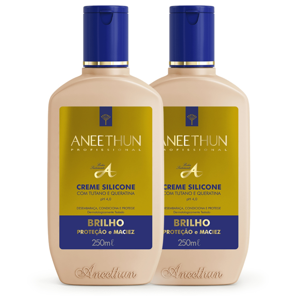 Kit Creme de Silicone Aneethun Linha A 250ml cada 2 unidades em Oferta na Shopee