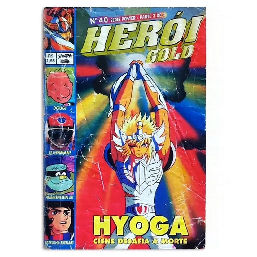 Revista Herói Gold 40 Hyoga Doug Flashman Frankenstein Jr S2