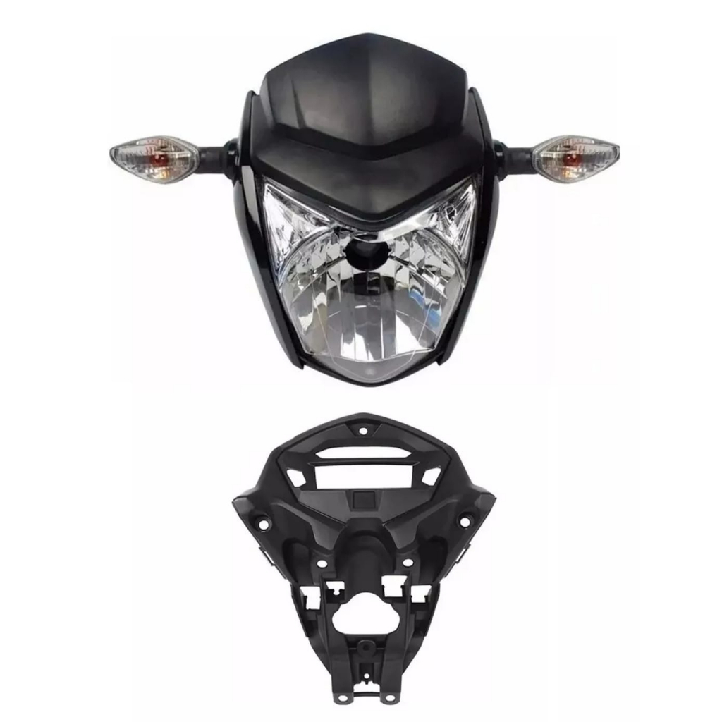 FAROL COMPLETO TITAN 150(2014/2015 START 160 (2016/2018) COM ARANHA (2 FUROS) -PRETO/VERMELHO/AZUL/BRANCO