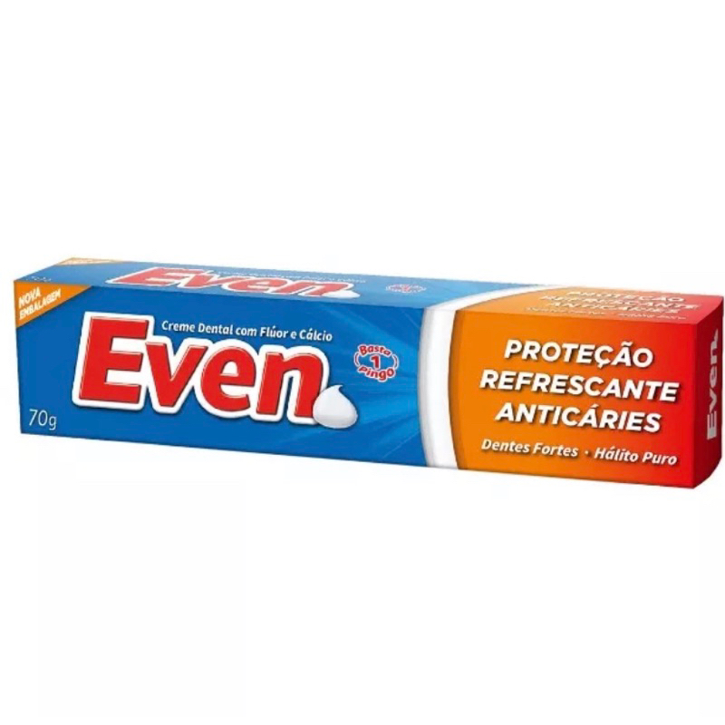 12 Unidades Creme Dental Even Flúor e Cálcio 70g