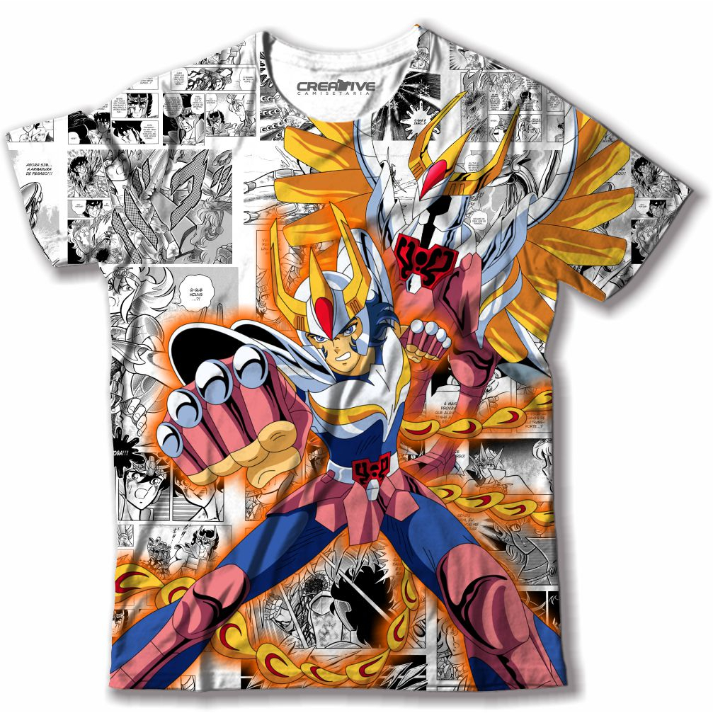 Camisetas Cavaleiros Do Zodíaco Ikki Fênix Saint Armadura em Oferta na Shopee