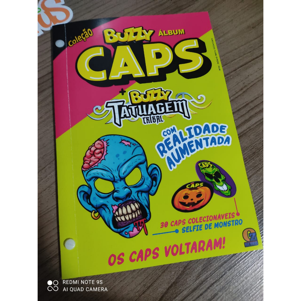 Álbum Ilustrado Buzzy CAPS Monster Nova coleção