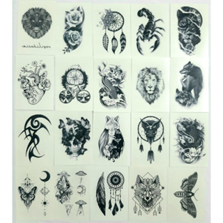 18 Tatuagens Temporárias  Masculina Feminina Juvenil em Oferta na Shopee