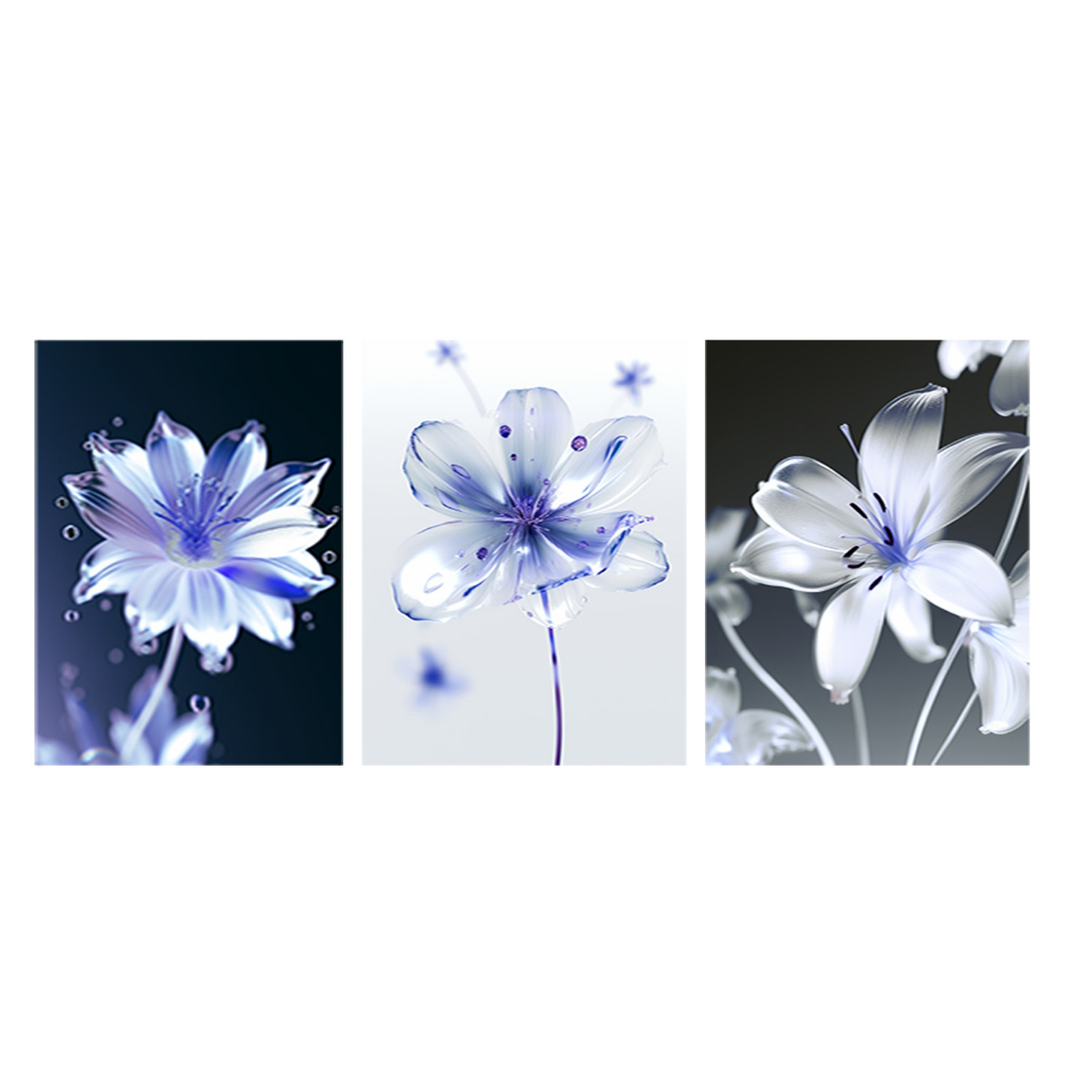 Kit Mosaico Flores Quadros Decorativos 60x120