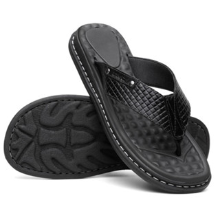 Chinelo Masculino Ortopédico Tricê em couro Legítimo Sandália Antistress