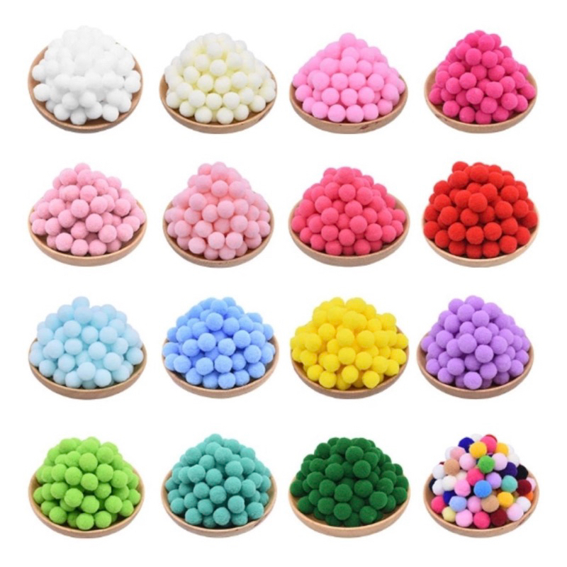 200 UNID. MINI POM-POM FOFINHO SOLTO - 10mm - PACOTE C/ 200 UNIDADES em Oferta na Shopee