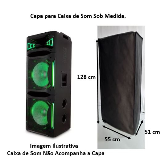 Capa Para Caixa De Som Sob Medida 127x54x51 cm Bonita Resistente e Antipoeira em Oferta na Shopee