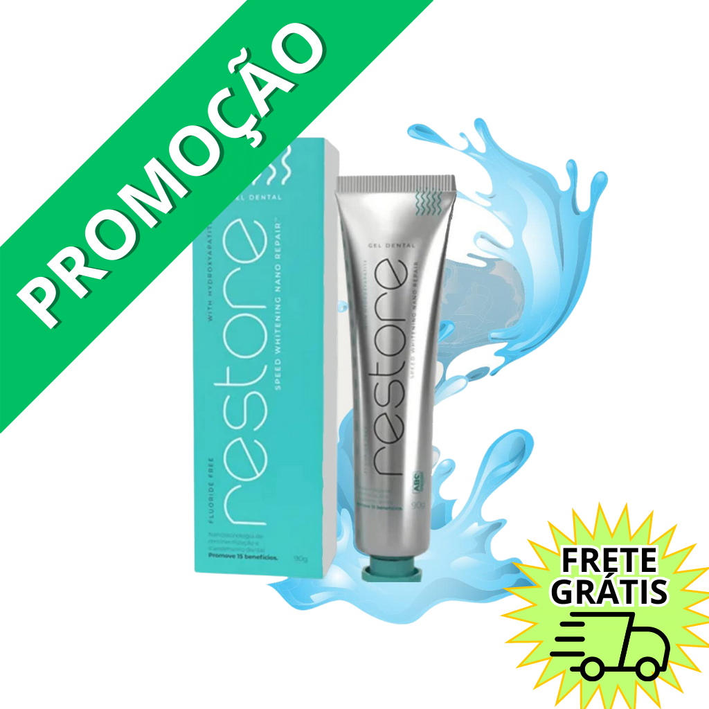 Creme Dental Restore Speed Whitening - Jeunesse - Clareador Dental NATURAL SEM FLÚOR e com 15 Benefícios