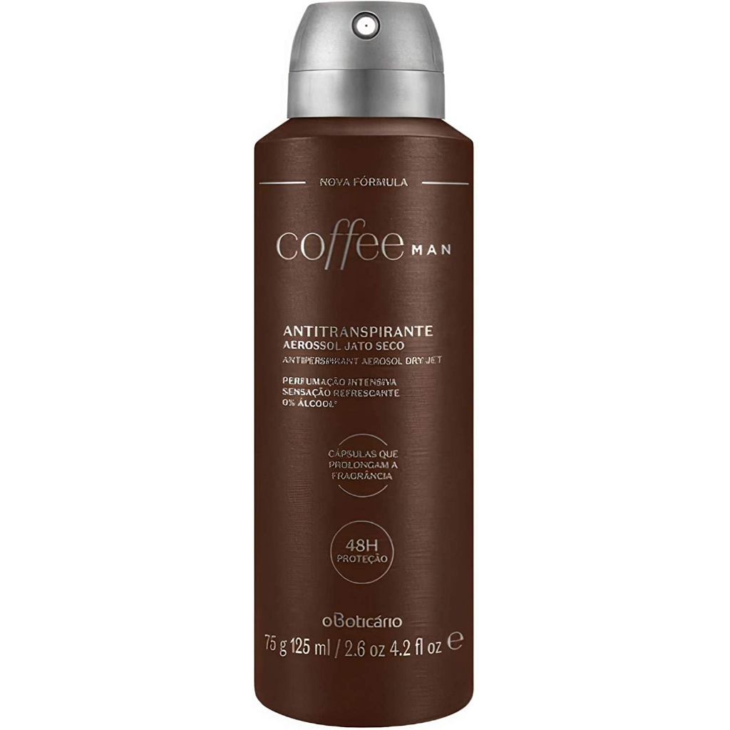 Desodorante Antitranspirante Aerosol Coffee Man, 75g/125ml