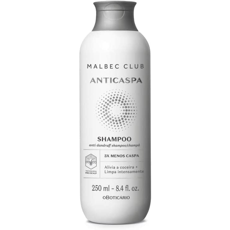 Shampoo Anticaspa Malbec Club 250ml